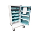 15 Tray Compact Unit Dosage Trolley Single Door / Key Lock - (H) 1160 x (W) 630 x (D) 580mm