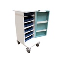 21 Tray Compact Unit Dosage Trolley Single Door / Key Lock - (H) 1160 x (W) 570 x (D) 580mm