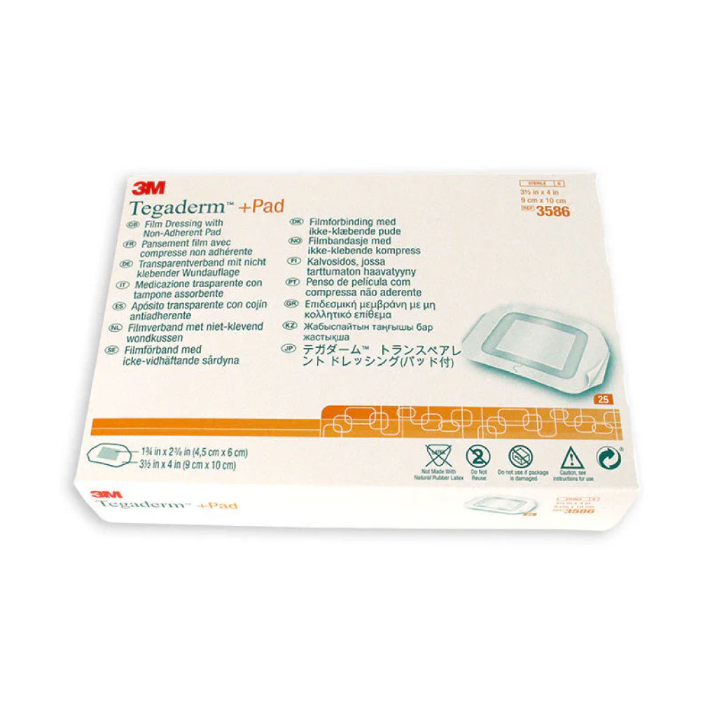 3M Tegaderm +pad Film Dressing with Non Adherent Pad (9cm x 10cm) Pack of 25 - Disposable Medical Supplies product from Care Express