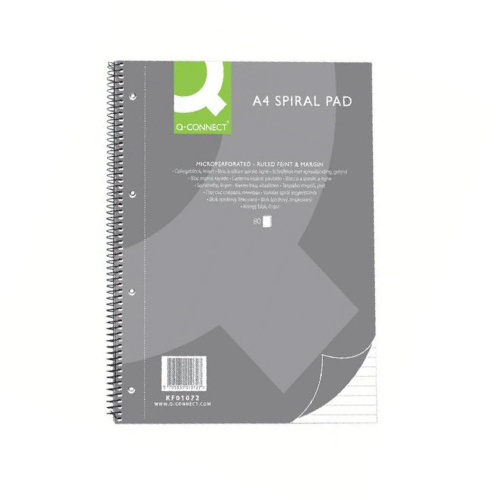 A4 Q Connect Ruled Spiral SC Pad - Stationery product from Care Express