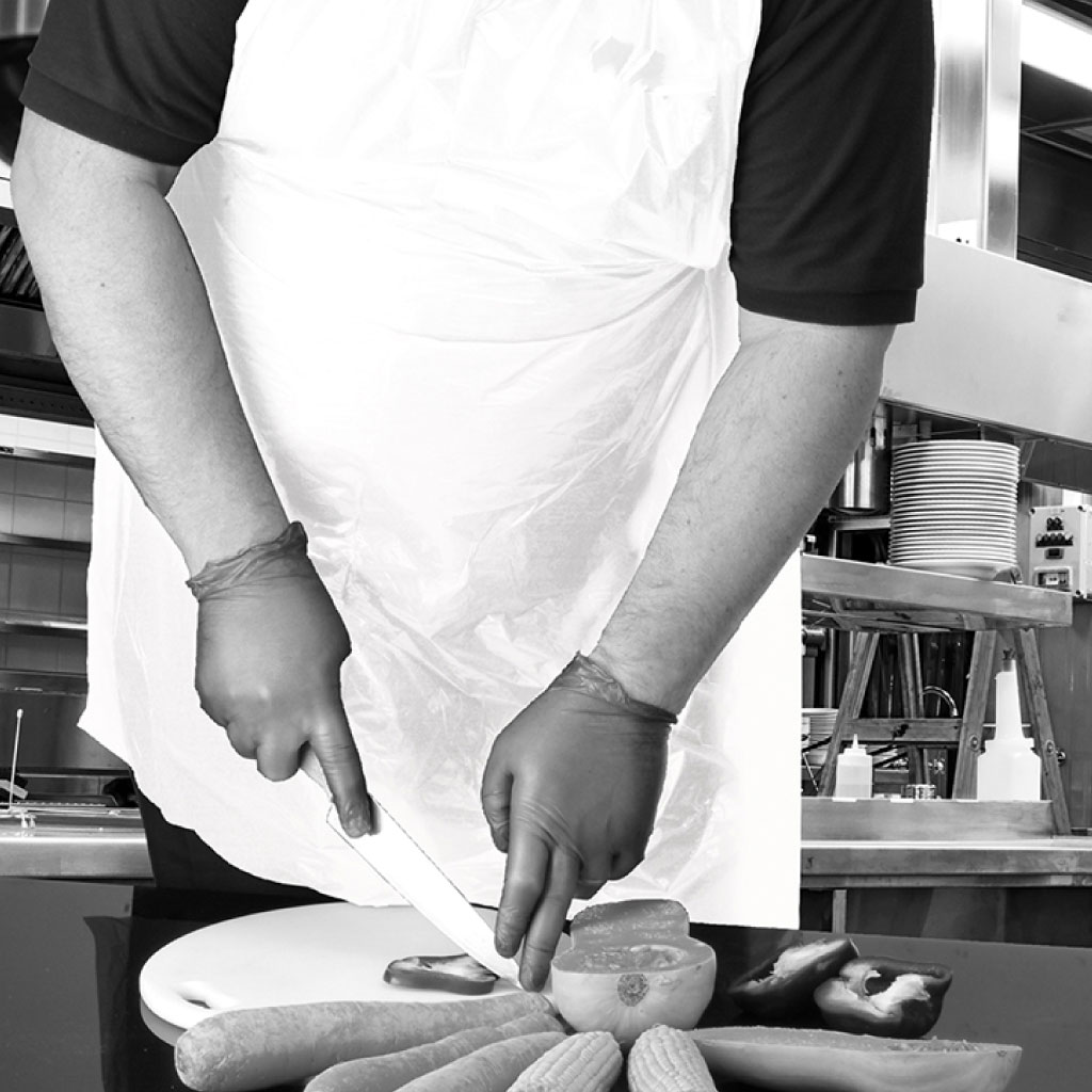 Aprons Disposable White Flat Pack 8 Micron - Aprons and PPE product from Care Express