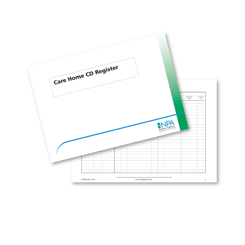 Care Homes Controlled Drug Register - Record Keeping product from Care Express