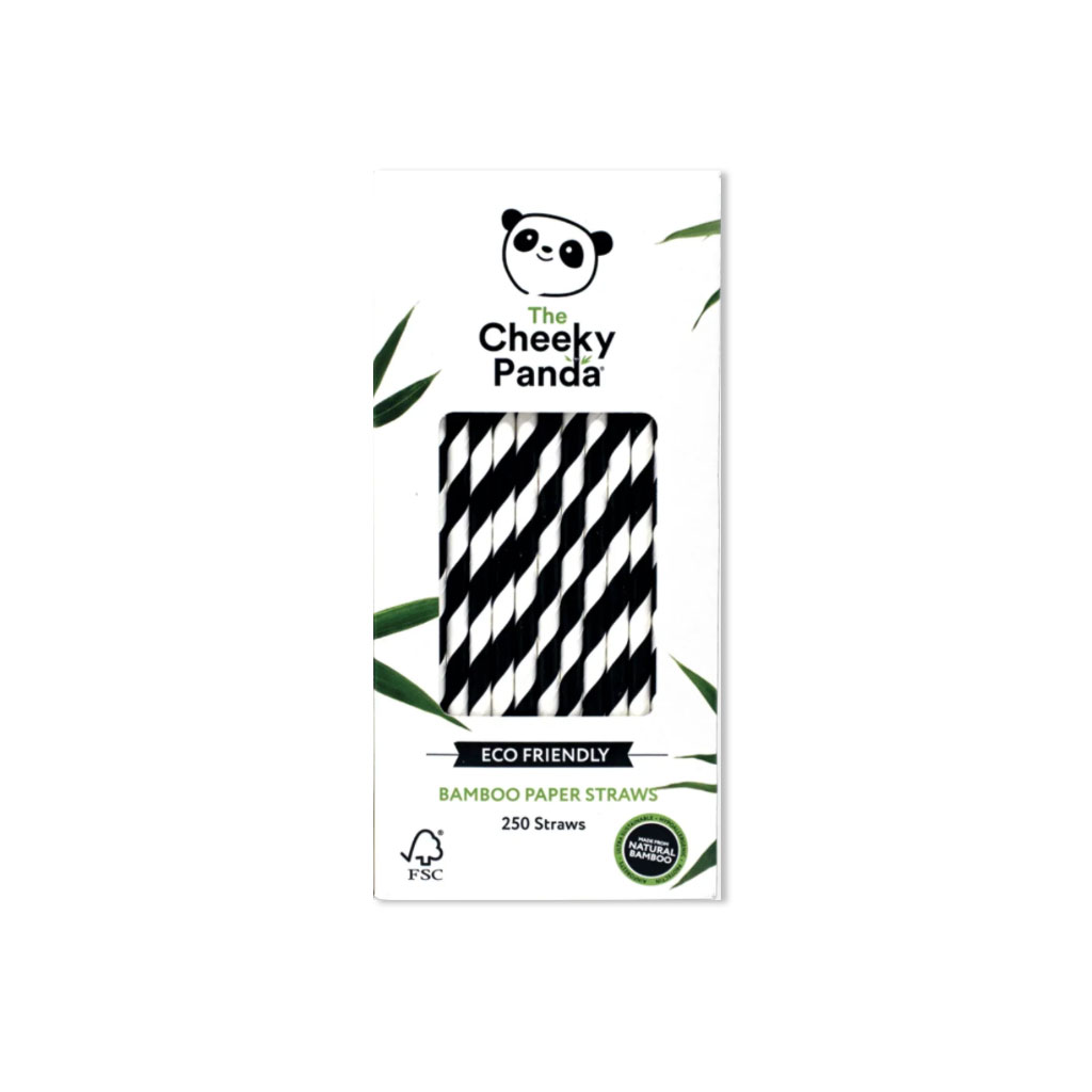 Cheeky Panda Bamboo Paper Straw Black Stripes - Kitchen Consumables product from Care Express