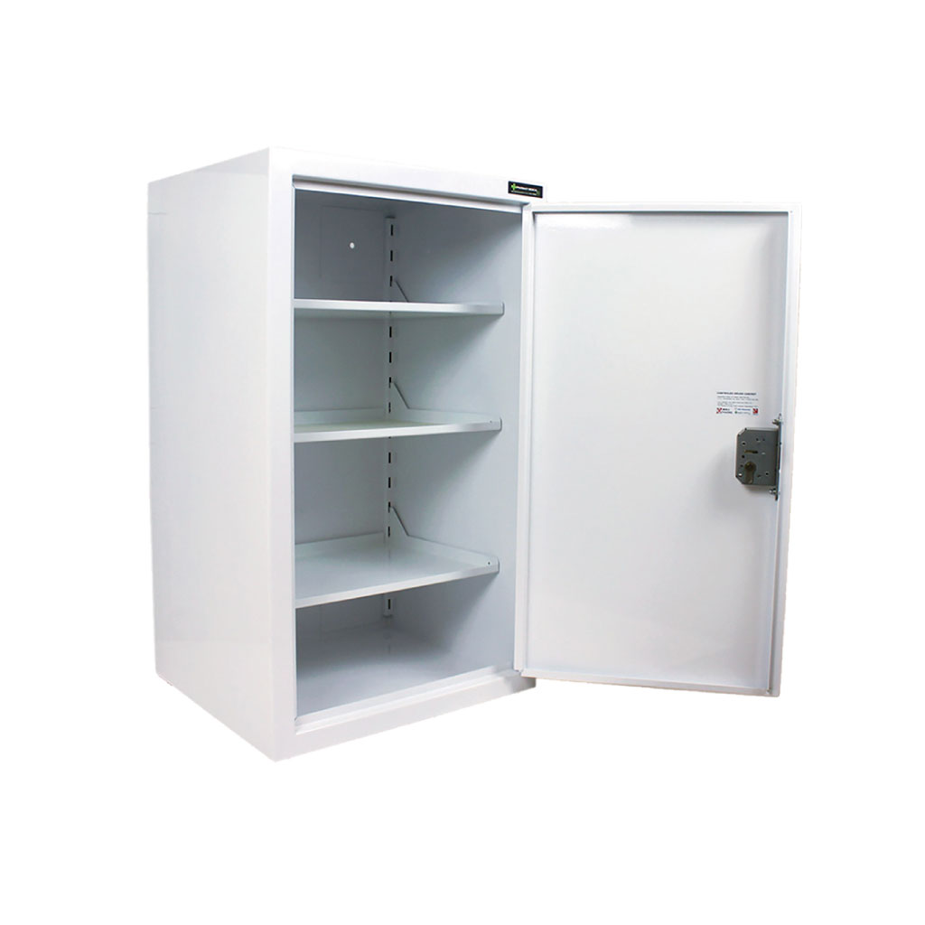 CONTROLLED DRUGS CABINET 850 X 500 X 450mm | 3 SHELVES (Adjustable) | R/H HINGE / Warning Light - Drug Storage product from Care Express