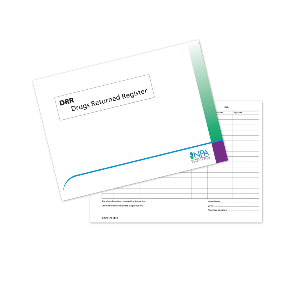Drugs Returned Register - Record Keeping product from Care Express