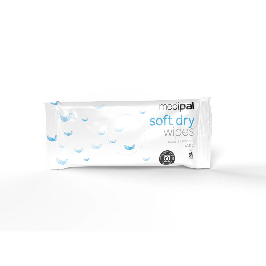 Medipal Dry Patient Wipe Soft Pack 20 gsm 100 sheets - Cleansing Wipes product from Care Express