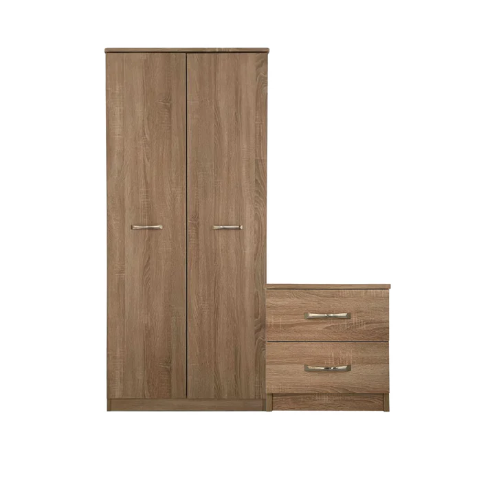 Oasis 2 Door, 2 Drawer Combi Wardrobe - (H)1900 x (W)780 x (D)560