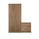 Oasis 2 Door, 2 Drawer Combi Wardrobe - (H)1900 x (W)780 x (D)560