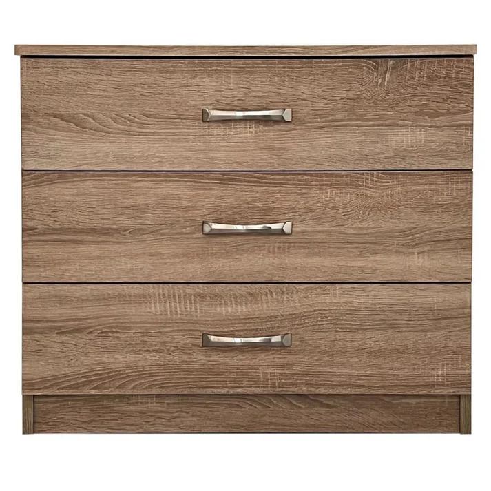 Oasis 3 Drawer Bedside  - (H)780 x (W)420 x (D)420