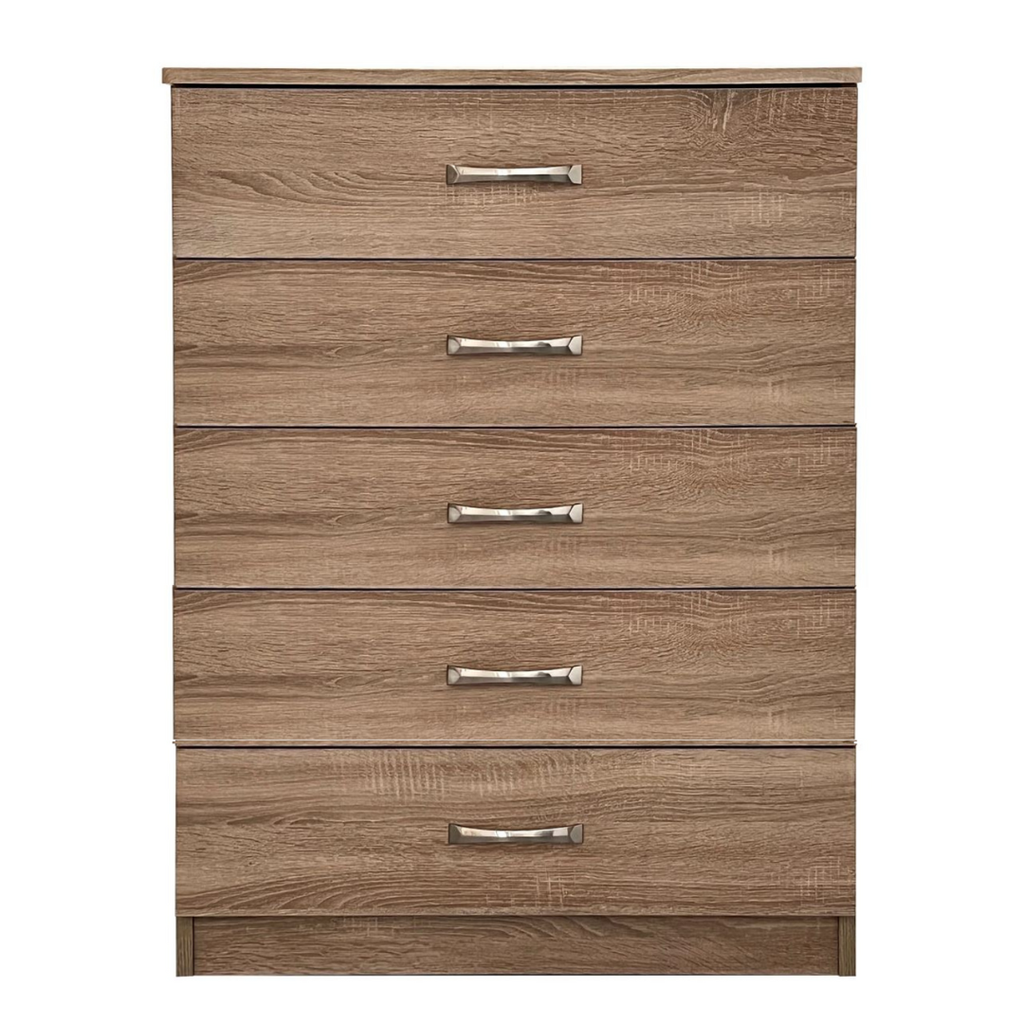 Sahara 5 Drawer Wide Chest (H)1240 x (W)780 x (D)420 - Bedroom Storage product from Care Express