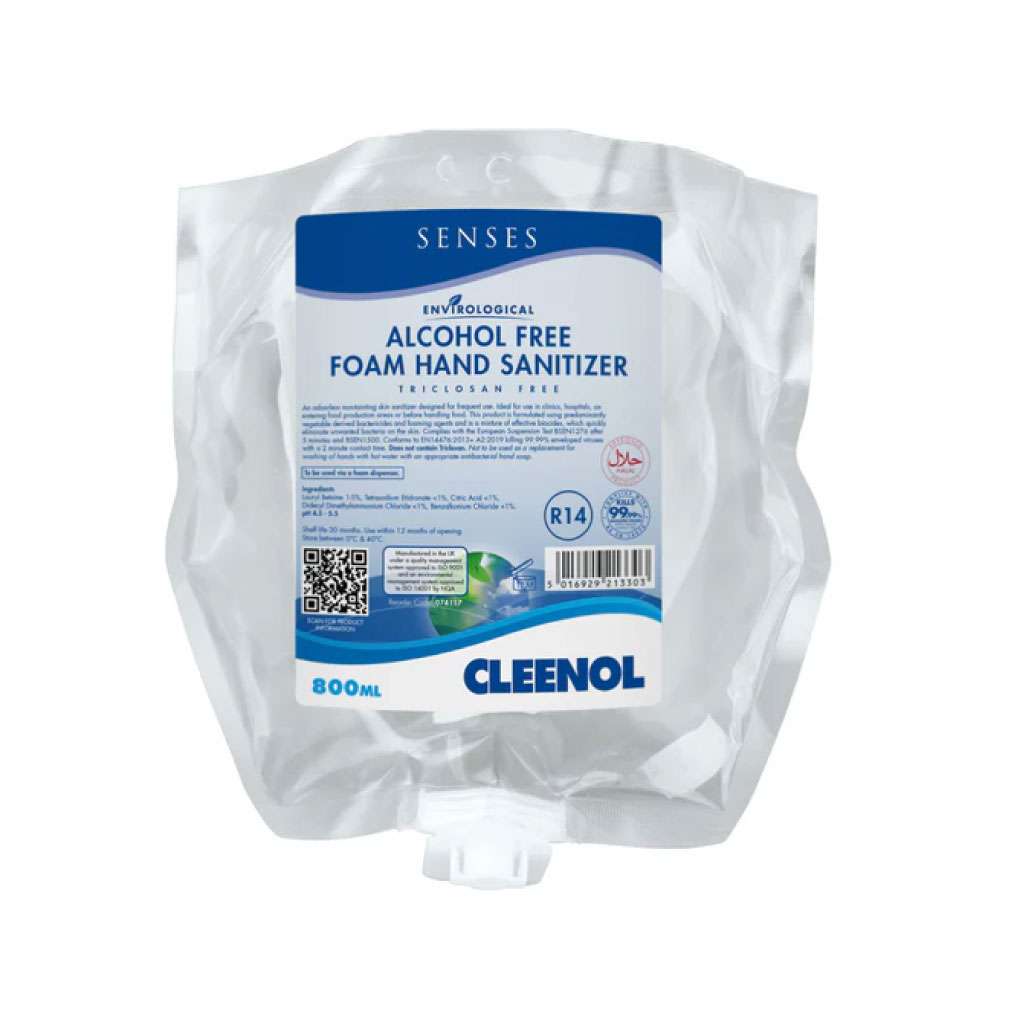 Senses Alcohol Free Foam Hand Sanitiser 3x800ml Care Express