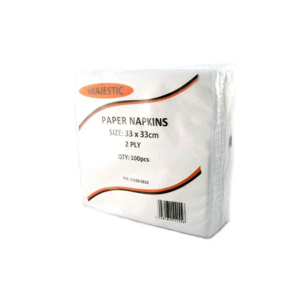 Serviette White (33x33) 2 Ply - Kitchen Consumables product from Care Express