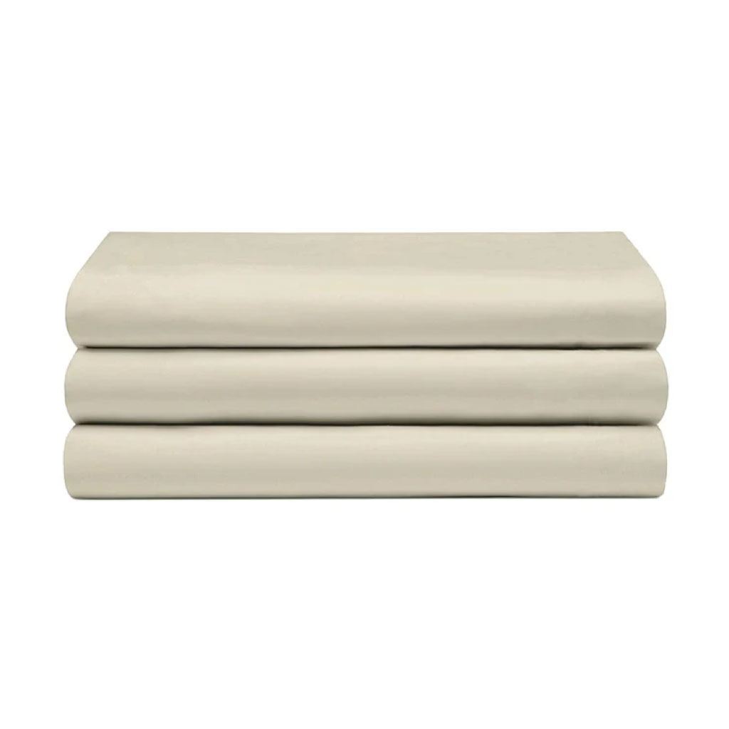 Single flat cream flame retardant sheet for care homes Care Express