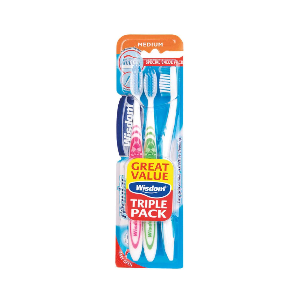 Wisdom Toothbrush Reg Plus Triple Medium - Toiletries product from Care Express