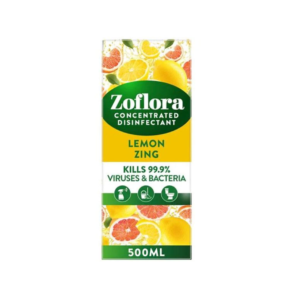 Zoflora Antibacterial Disinfectant Lemon Zing 500ml for Cleaning Products cleaning supplies Care Express