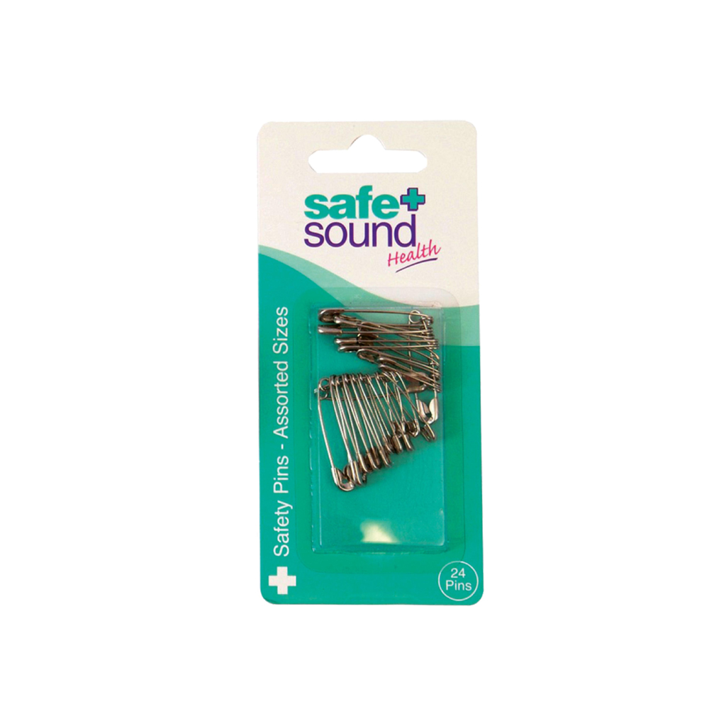 [MC184] Safe & Sound Nickel Safety Pins Multi Purpose Fasteners (Pack of 12)