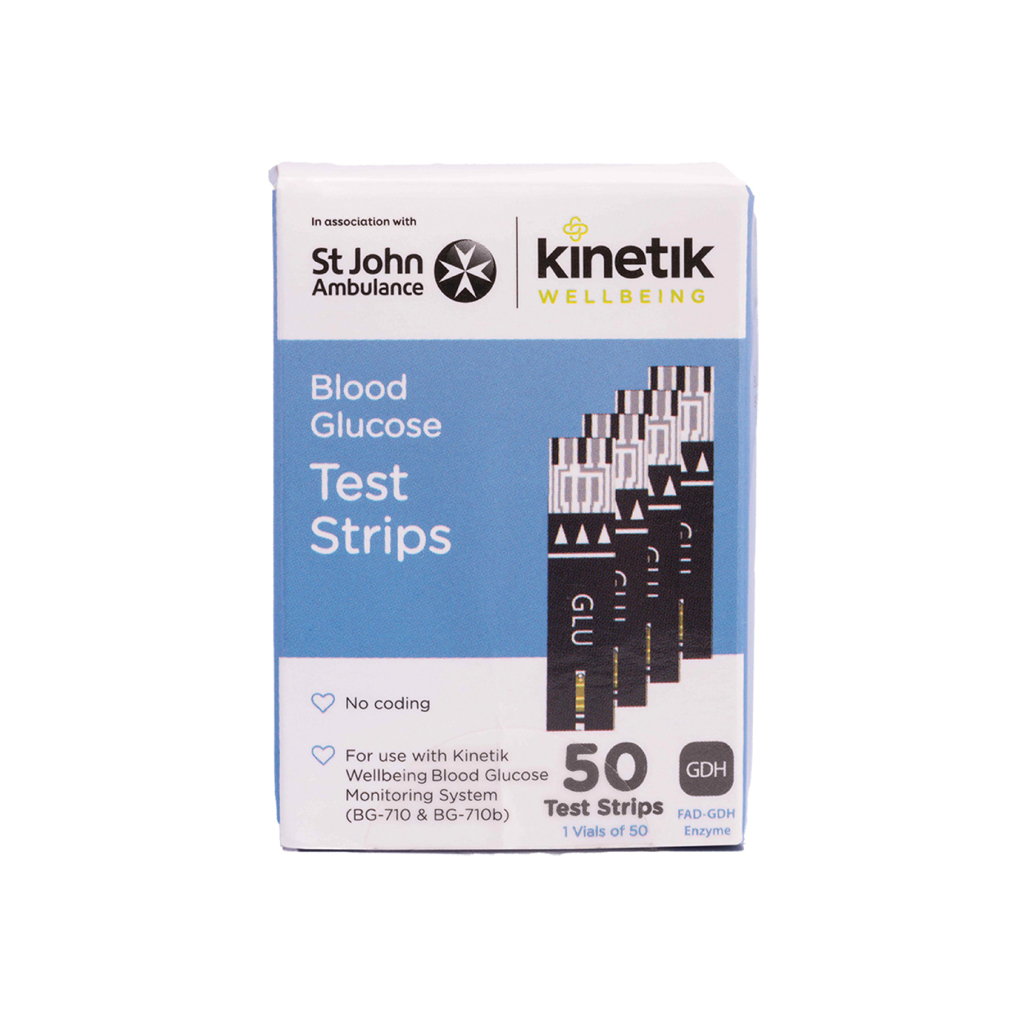 [MC167] Kinetik Blood Glucose Test Strips (Pack of 50)