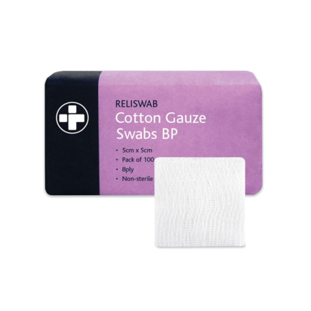 Cotton Gauze Swabs Non Sterile, 5cm x 5cm from Care Express