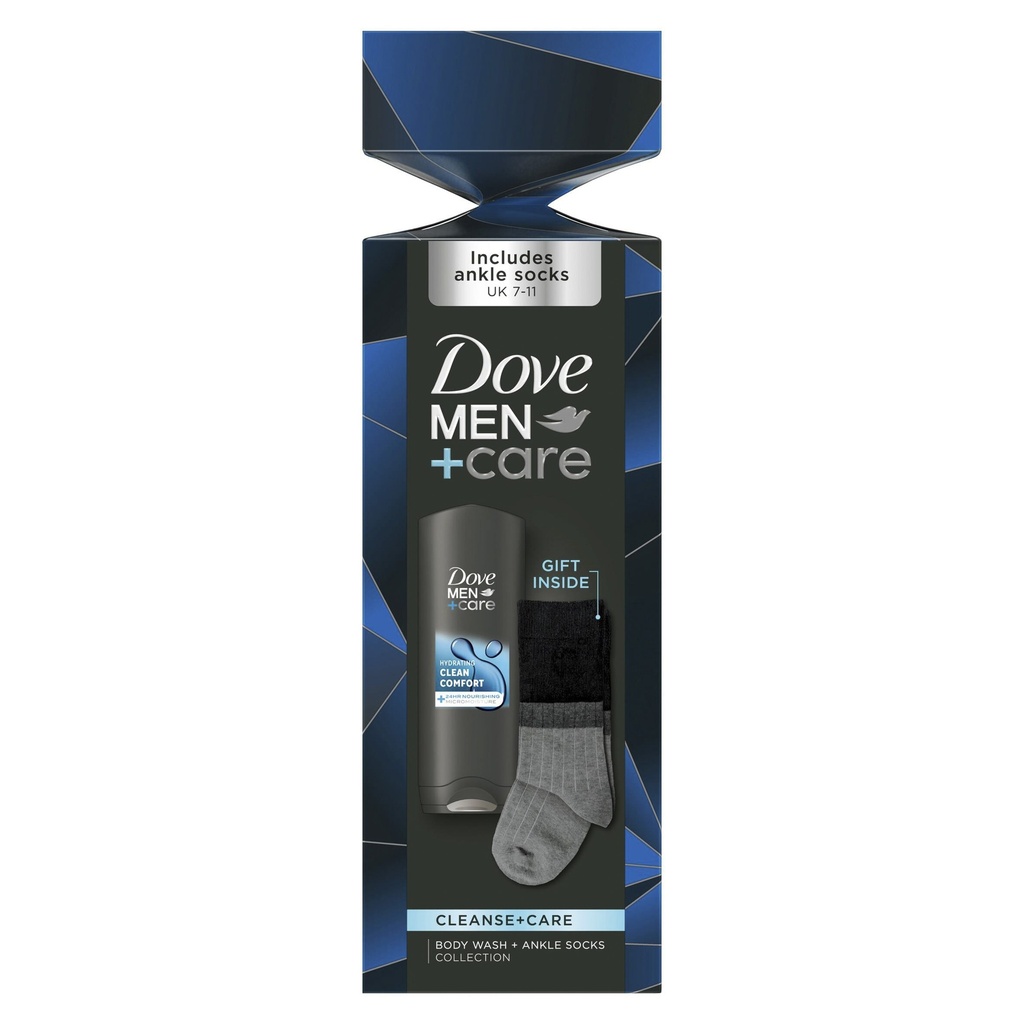 DOVE Men+ Care Refreshing Extra Fresh Body Wash & Socks Gift Set (Pack of 6)