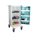 6 Hoop MDS Drug Trolley Single Door/Key Lock - (H)1160 x (W)570 x (D)580mm