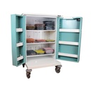 9 Hoop MDS Drug Trolley Double Door/Key Lock - (H)1100 x (W)730 x (D)570mm