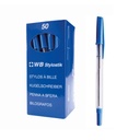 Q-CONNECT Medium Ball Point Pen - Blue (Pack of 50)