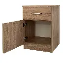 Oasis 1 Door, 1 Drawer Bedside - (H)780 x (W)420 x (D)420