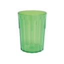 Tumbler Fluted Transparent - Green, 250ml (Pack of 10)